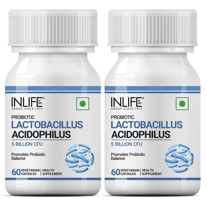 INLIFE Probiotic Lactobacillus Acidophilus 5 billion CFU, Digestive Health, Immunity Booster