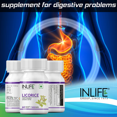 INLIFE Licorice Root Extract with 20% Glycyrrhizinic Acid Supplement, 500 mg