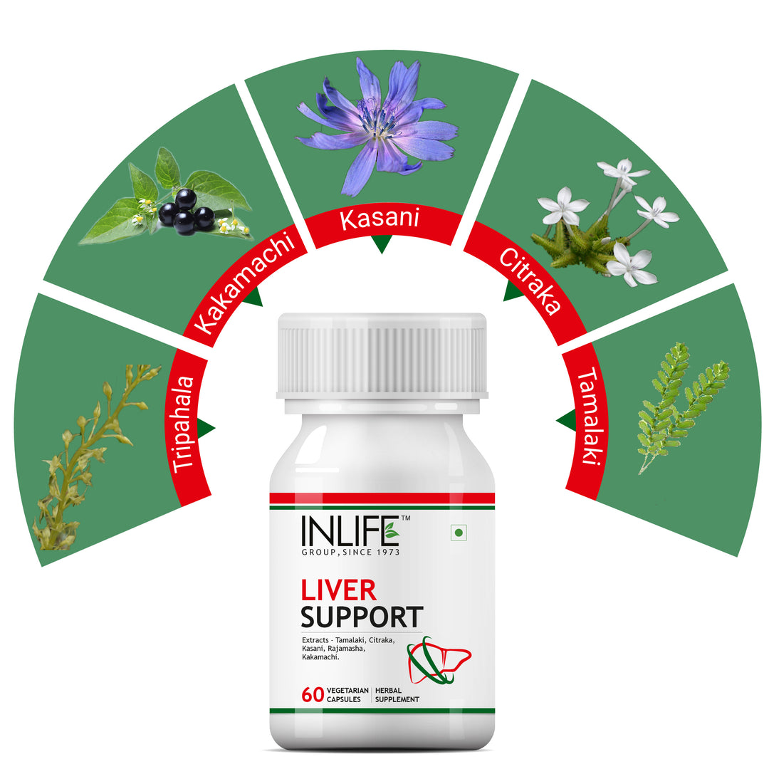 INLIFE Liver Care / Cleanse Support Active Formula & Detoxifier, Ayurvedic Herbs