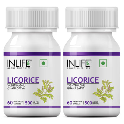 INLIFE Licorice Root Extract with 20% Glycyrrhizinic Acid Supplement, 500 mg