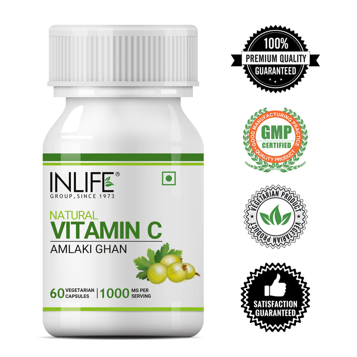 INLIFE Natural Plant Based Vitamin C Amla Extract, 1000mg