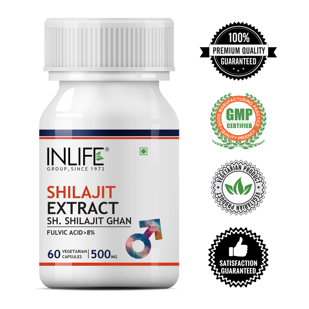 INLIFE Shilajit Extract Supplement, 500mg