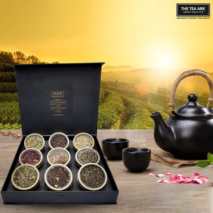 Founder's Choice Diwali Tea Gift Box with 9 Different Types of Assorted Tea Flavours