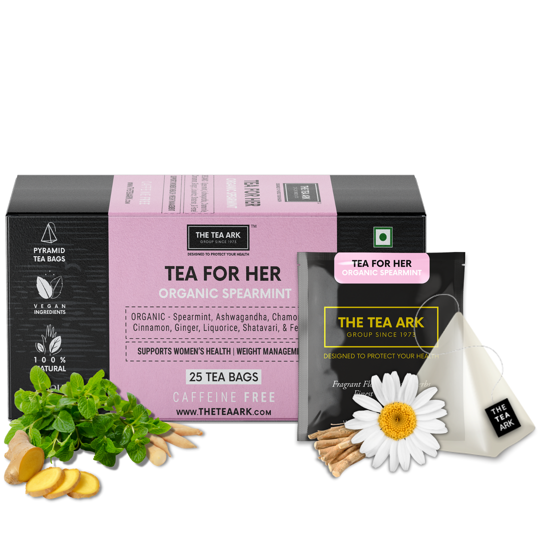Organic Spearmint Tea for PCOS PCOD with Shatavari & Fennel