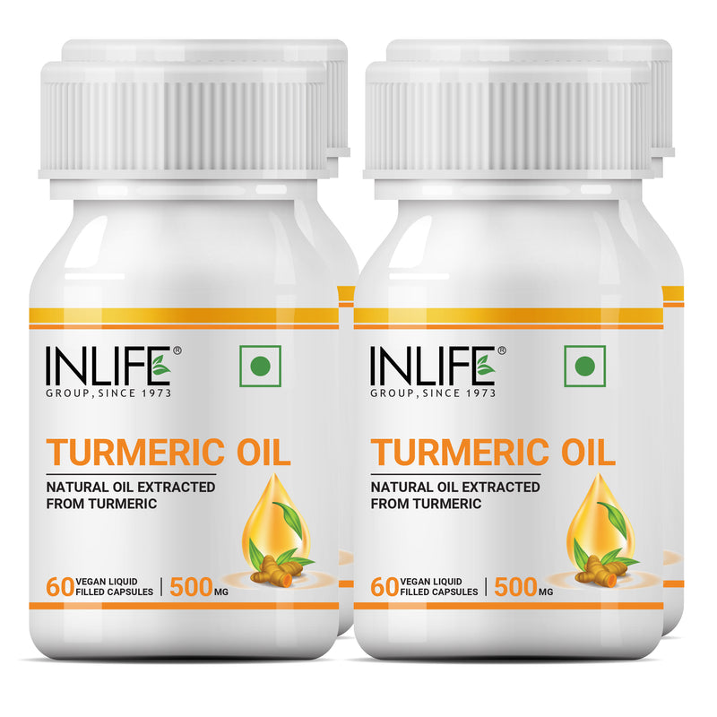 INLIFE Turmeric Oil Capsule, Antioxidant & Natural Detoxifier Supplement, 500mg