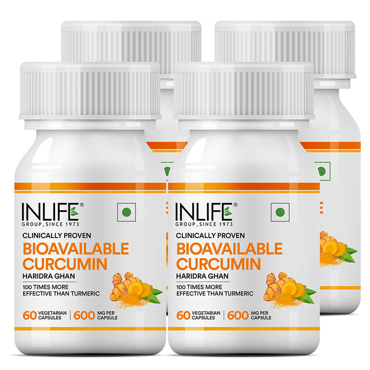 INLIFE Bioavailable Curcumin Supplement, 600mg