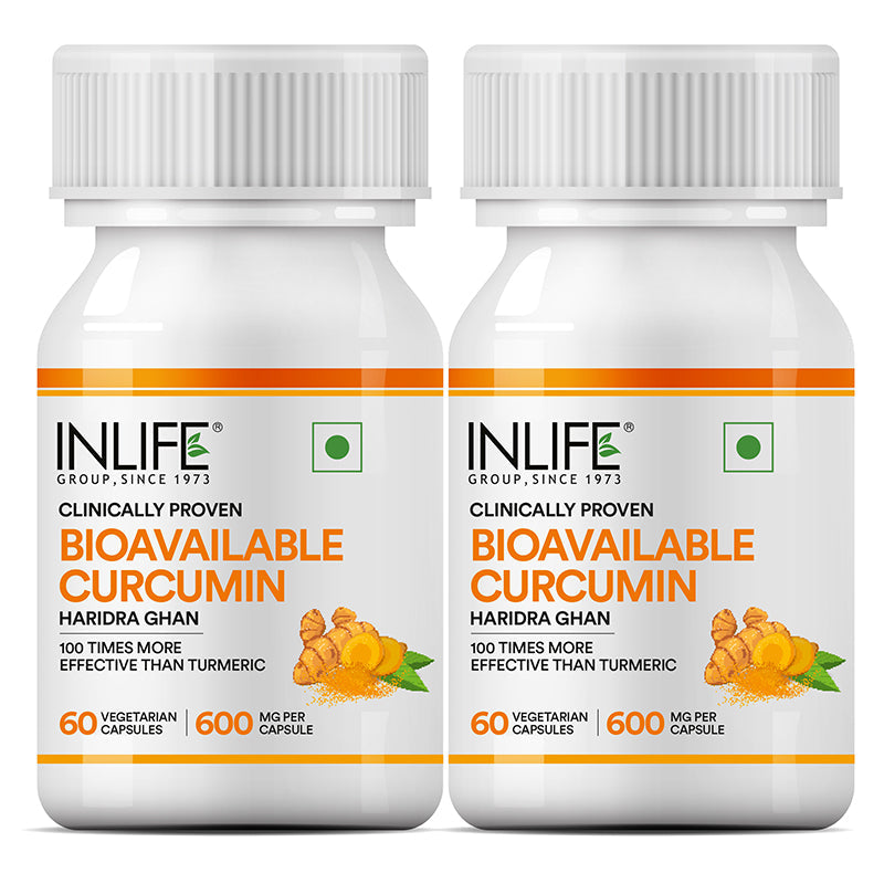 INLIFE Bioavailable Curcumin Supplement, 600mg