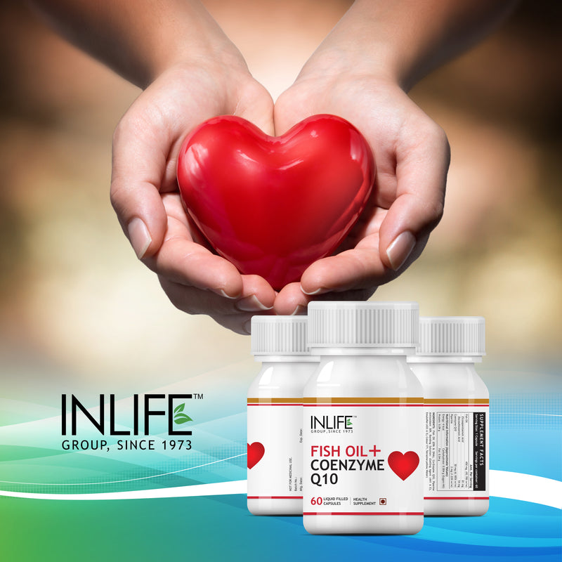 INLIFE Fish Oil with Coenzyme Q10 Omega 3 Supplement