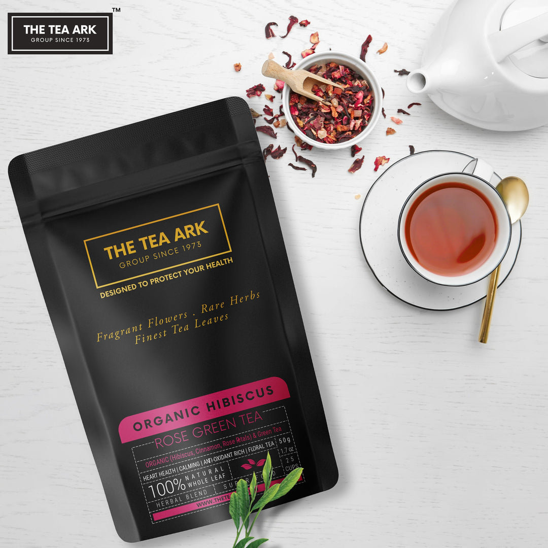Hibiscus Rose Green Tea, Powerful Antioxidant, Heart Health, Weight Management