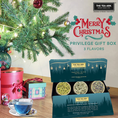 Privilege Floral Bliss Tea Gift Box with 3 Different Types of Assorted Tea Flavours