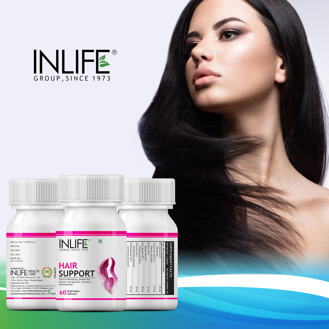 INLIFE Hair Support Supplement with Ayurvedic Herbs