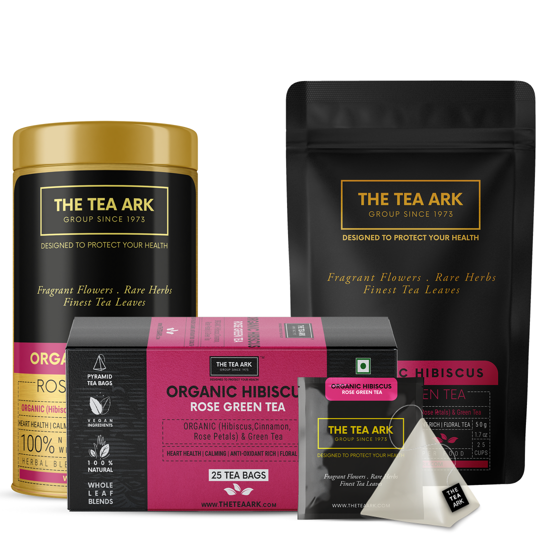Hibiscus Rose Green Tea, Powerful Antioxidant, Heart Health, Weight Management