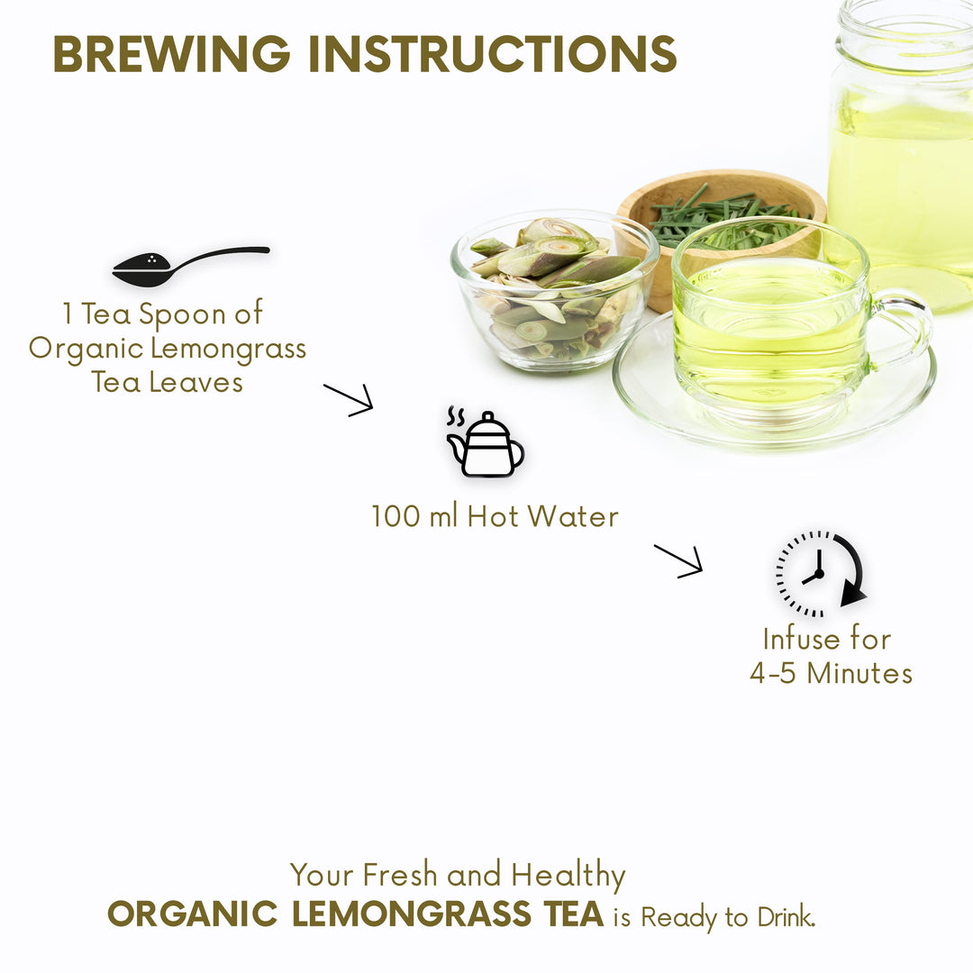 Lemongrass Tea with Moroccan Mint, for Stress Relief, Daily Detox