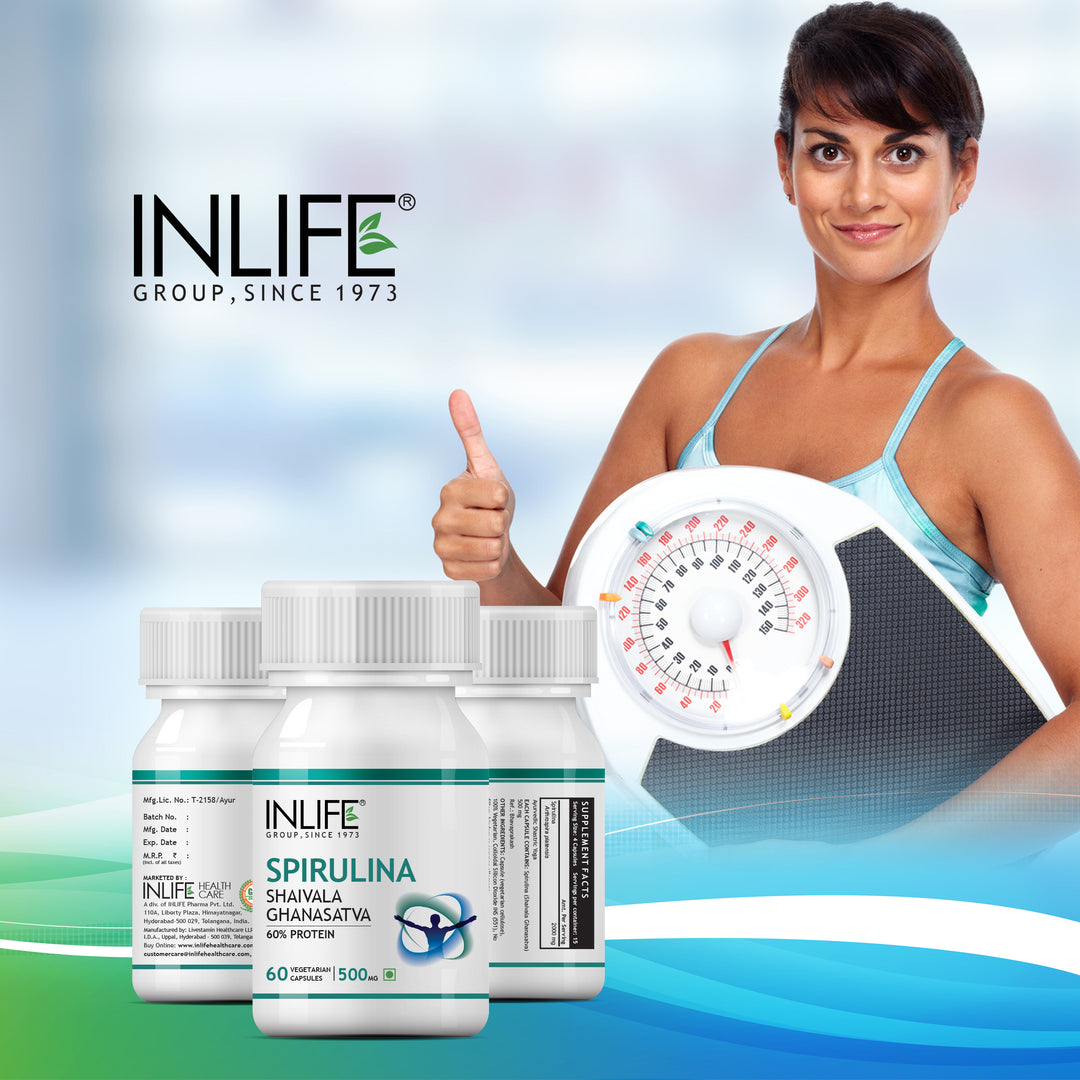 INLIFE Organic Spirulina Supplement, 500 mg