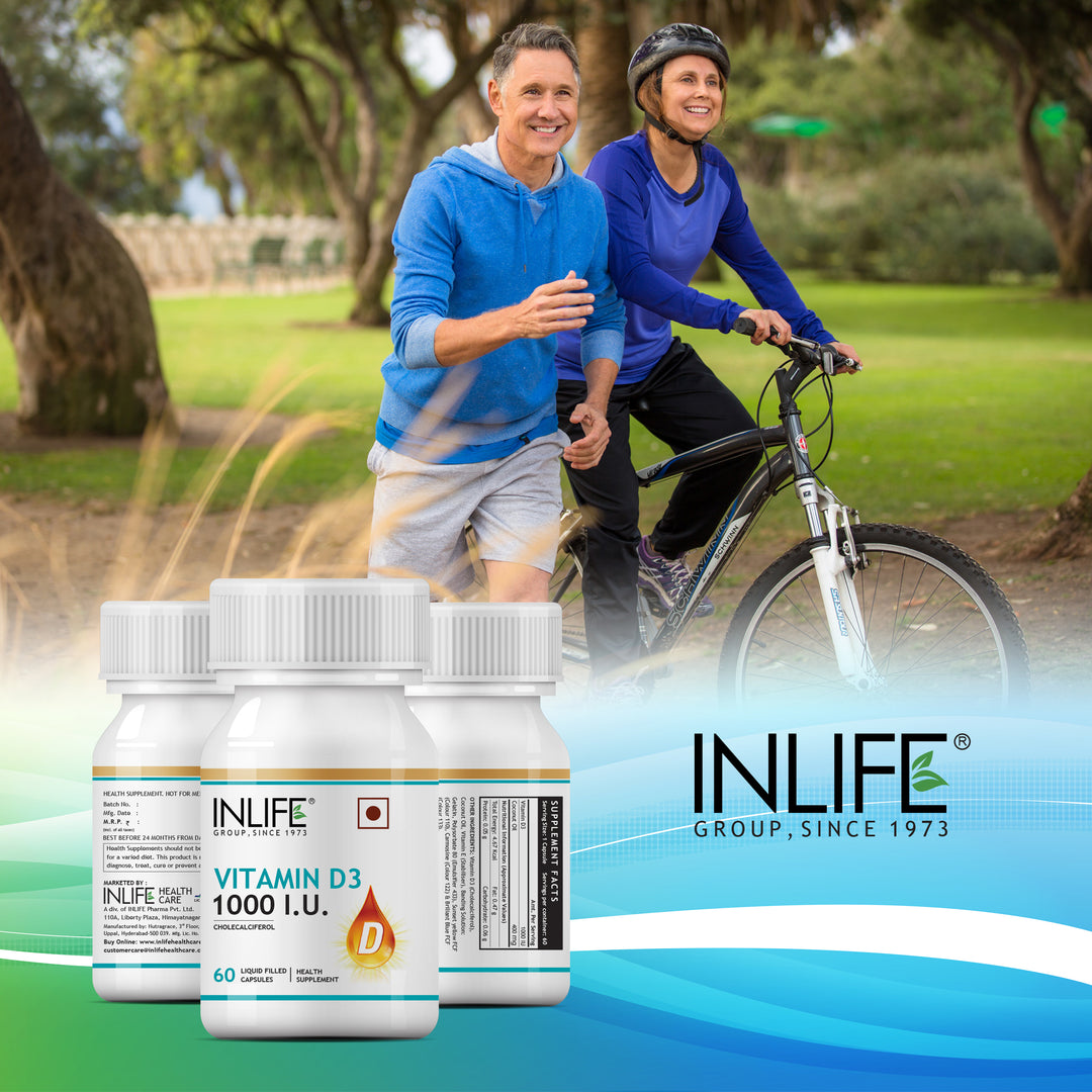 INLIFE Vitamin D3 (Cholecalciferol) 1000 IU